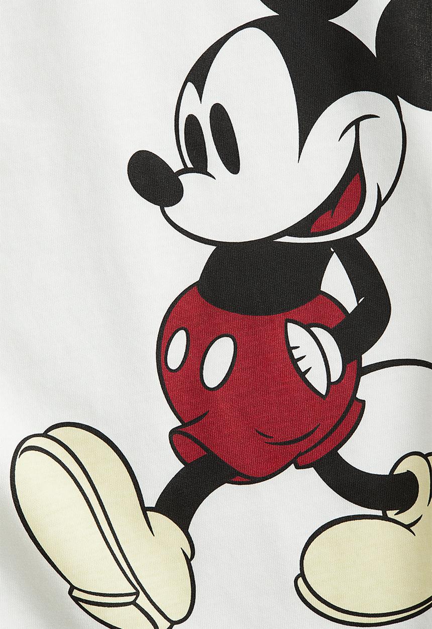 H&M - Printed cotton t-shirt - white/mickey mouse