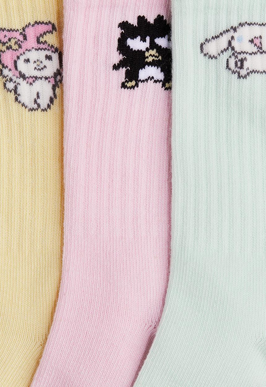 H&M - 5-Pack motif-detail socks - blue,green,yellow,pink,multi