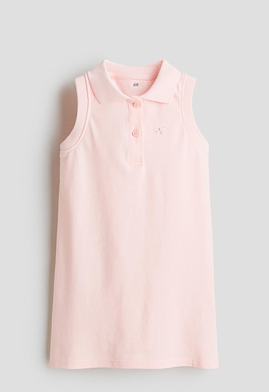H&M - A-line piqué dress - light pink