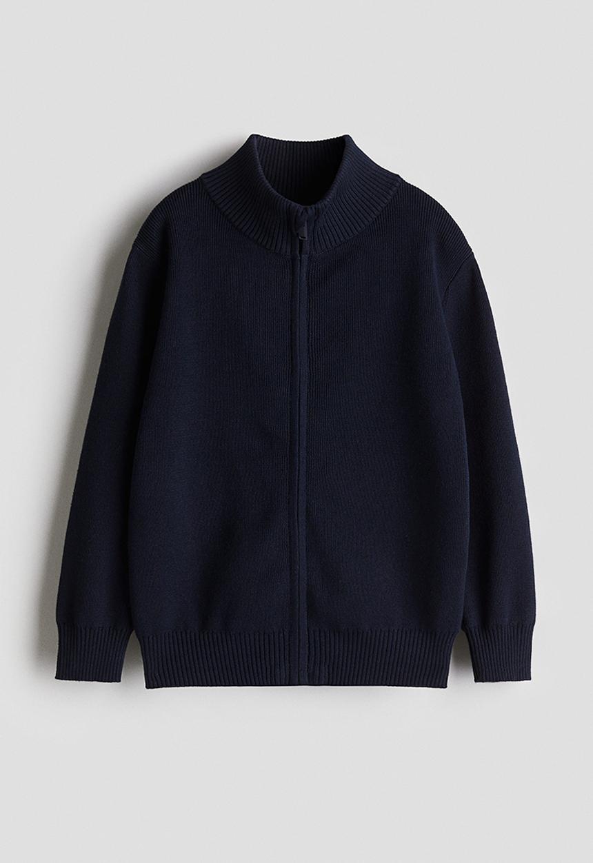 H&M - Zip-through cardigan - navy blue 