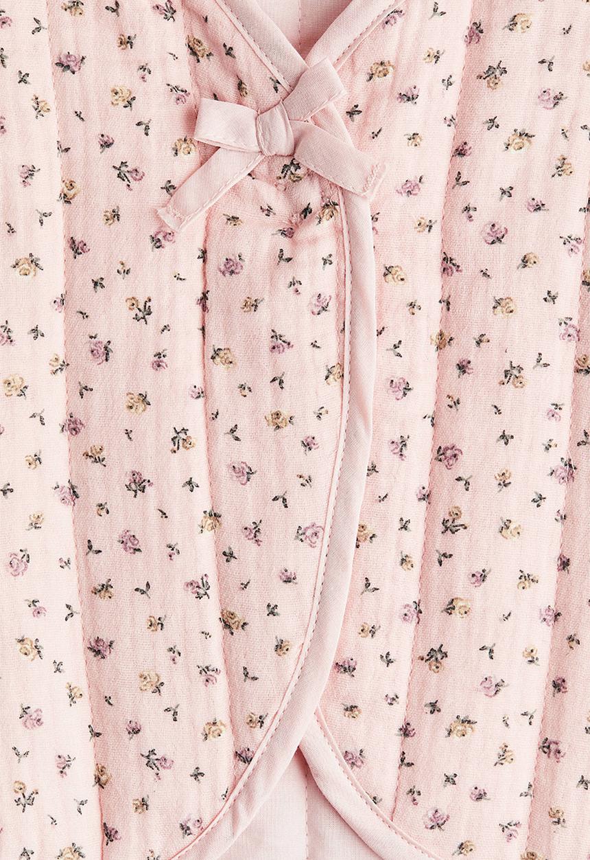 H&M - Quilted muslin waistcoat - pink,multi