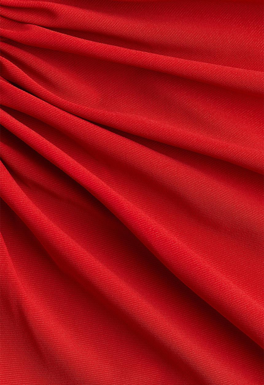 H&M - Draped midi dress - bright red