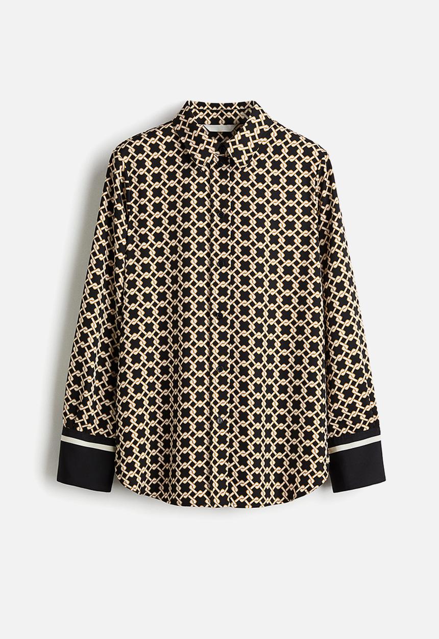 H&M - Patterned shirt - black patterned