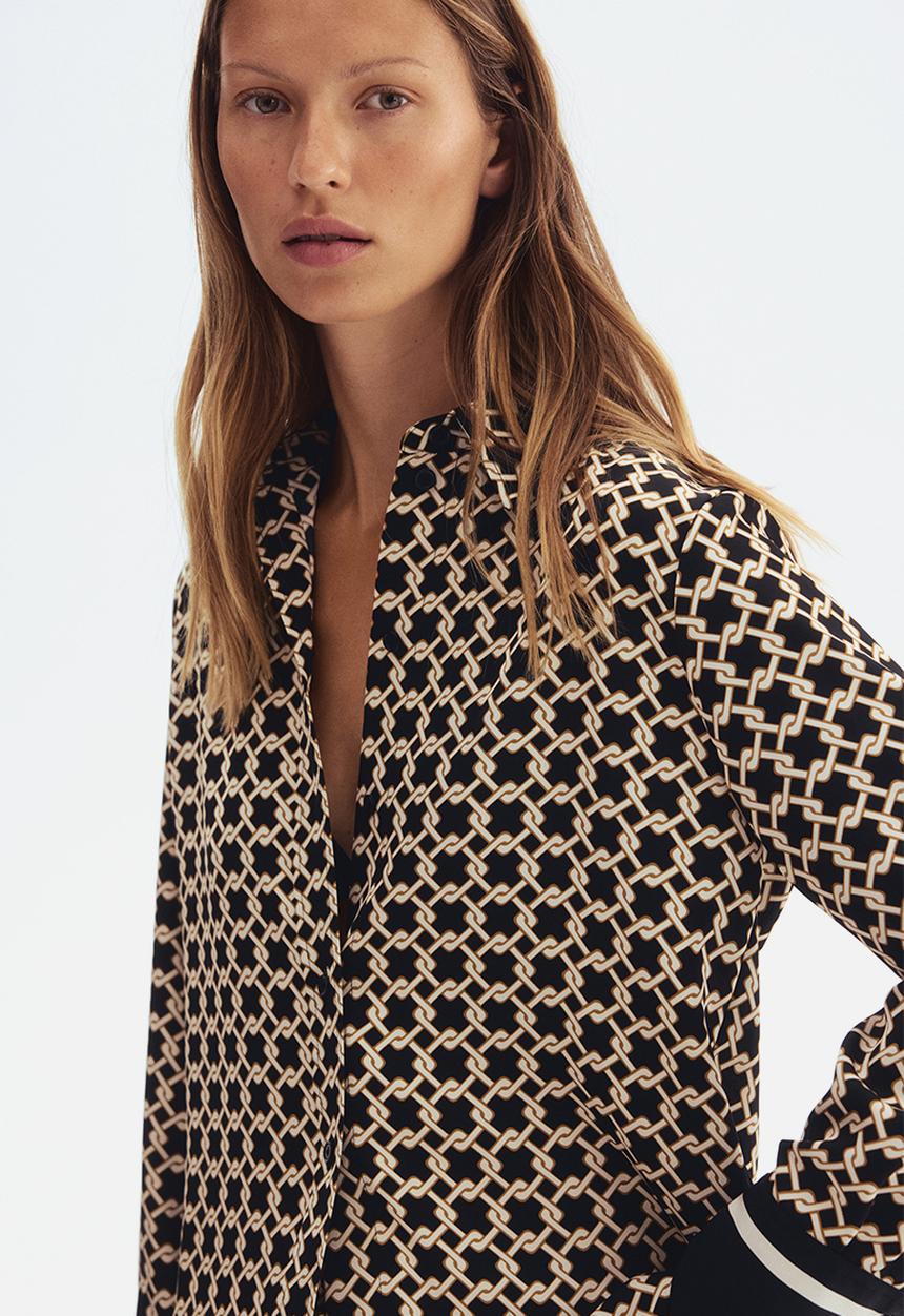 H&M - Patterned shirt - black patterned