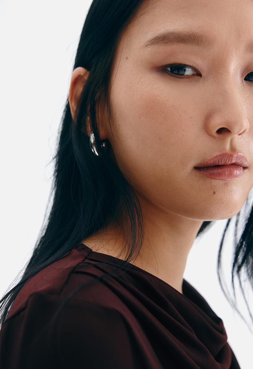H&M - Cowl-neck top - burgundy 