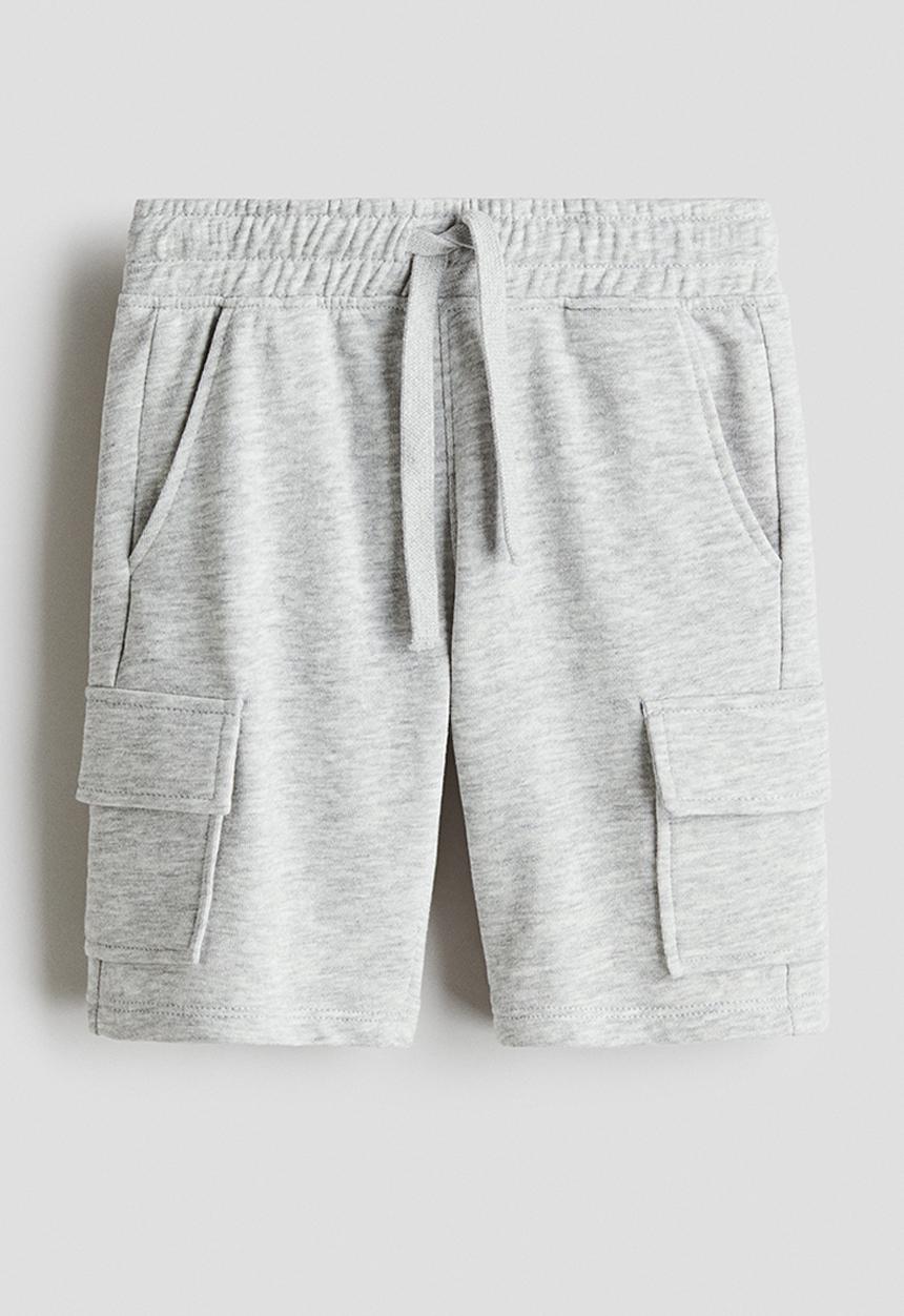 H&M - Sweatshirt cargo shorts - light grey marl 