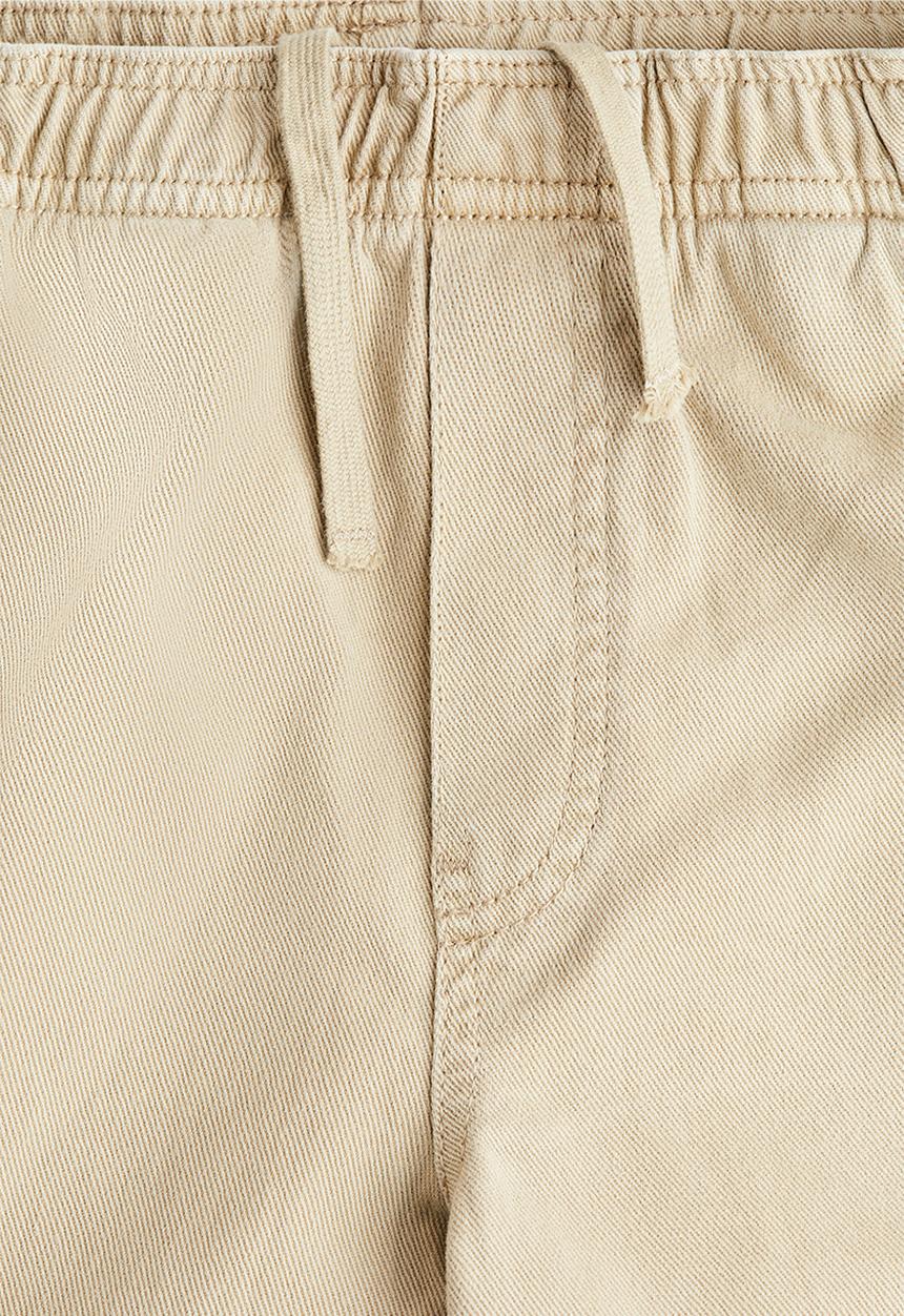 H&M - Cotton twill joggers - beige
