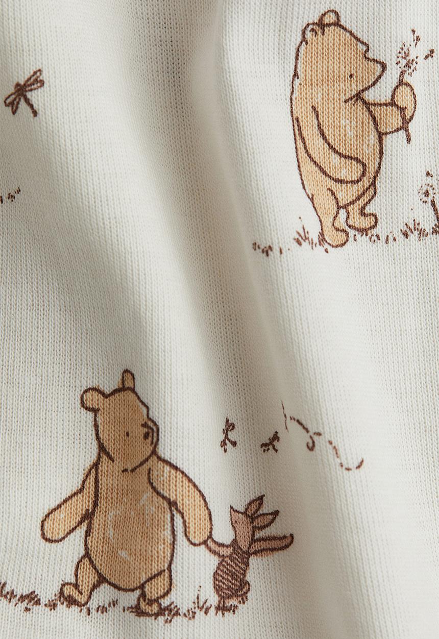 H&M - 2-Piece printed cotton set - white/winnie the pooh 
