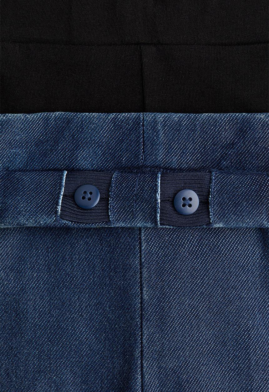 H&M - 2 pack flared jeggings - black & dark denim blu