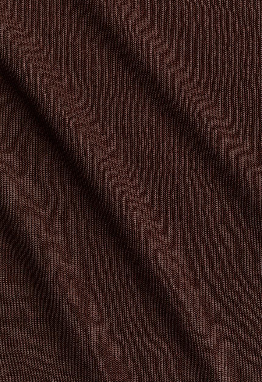 H&M - Fine-knit button-front top - dark brown 