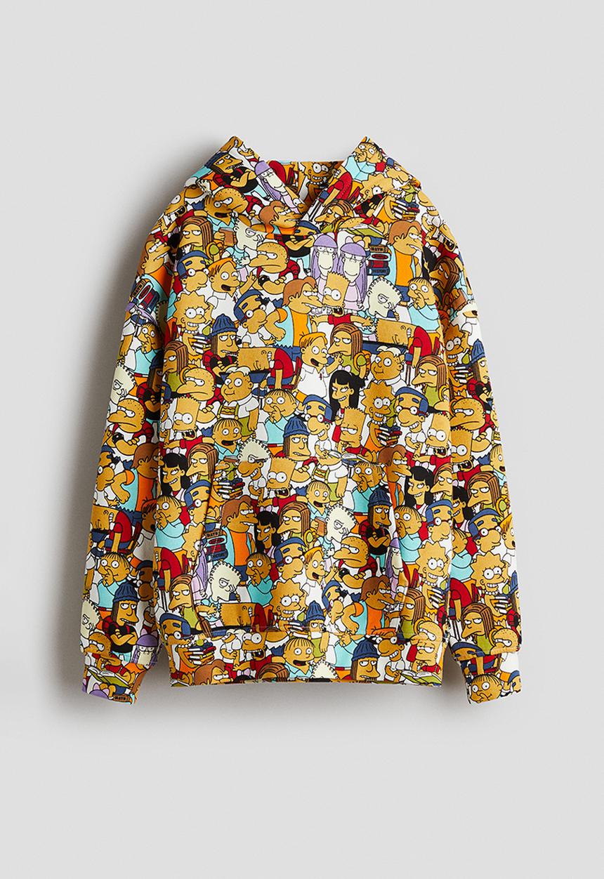 H&M - Printed hoodie - yellow the simpsons