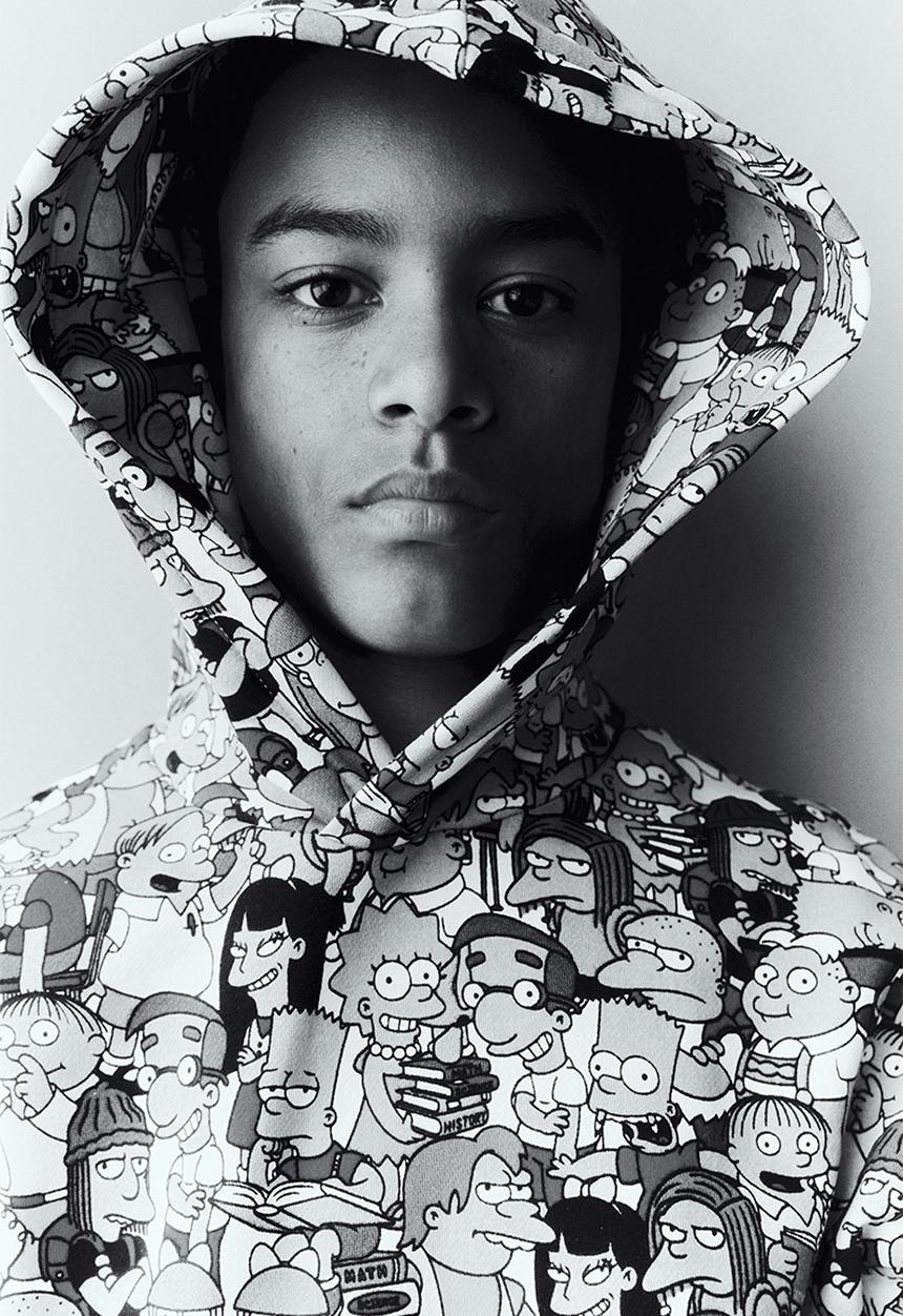 H&M - Printed hoodie - yellow the simpsons