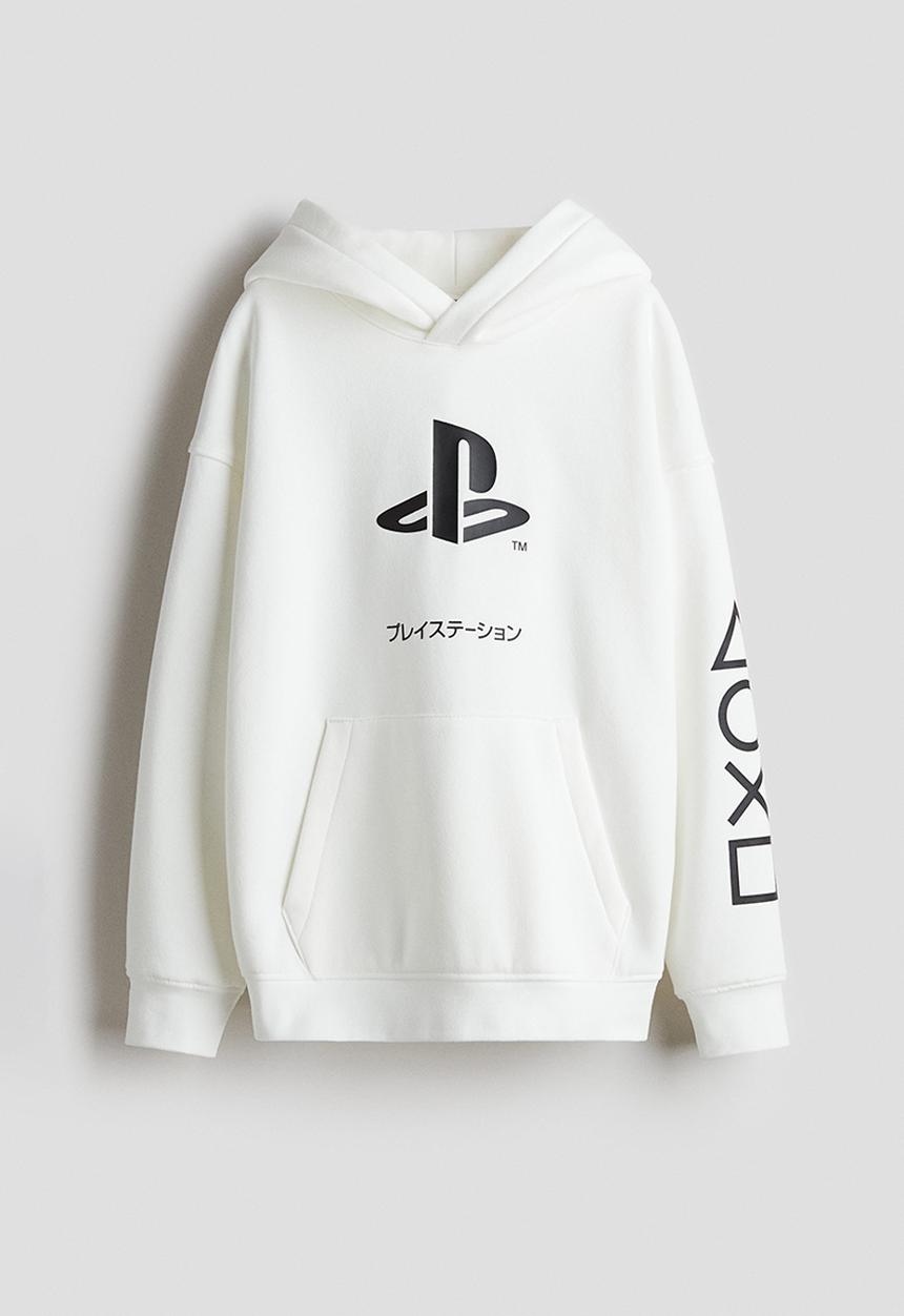 H&M - Printed hoodie - white playstation