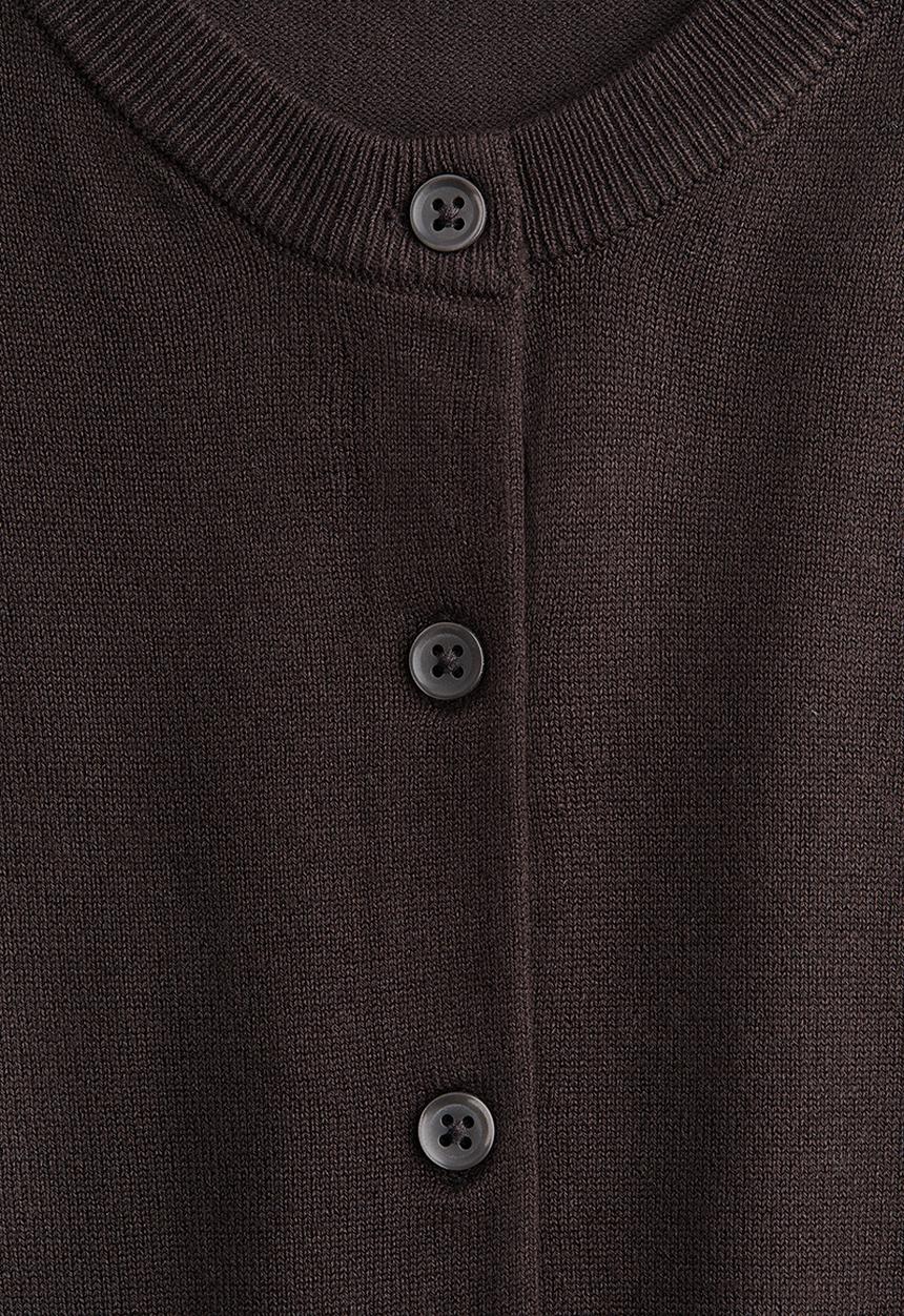 H&M - Fine-knit cardigan - dark brown 
