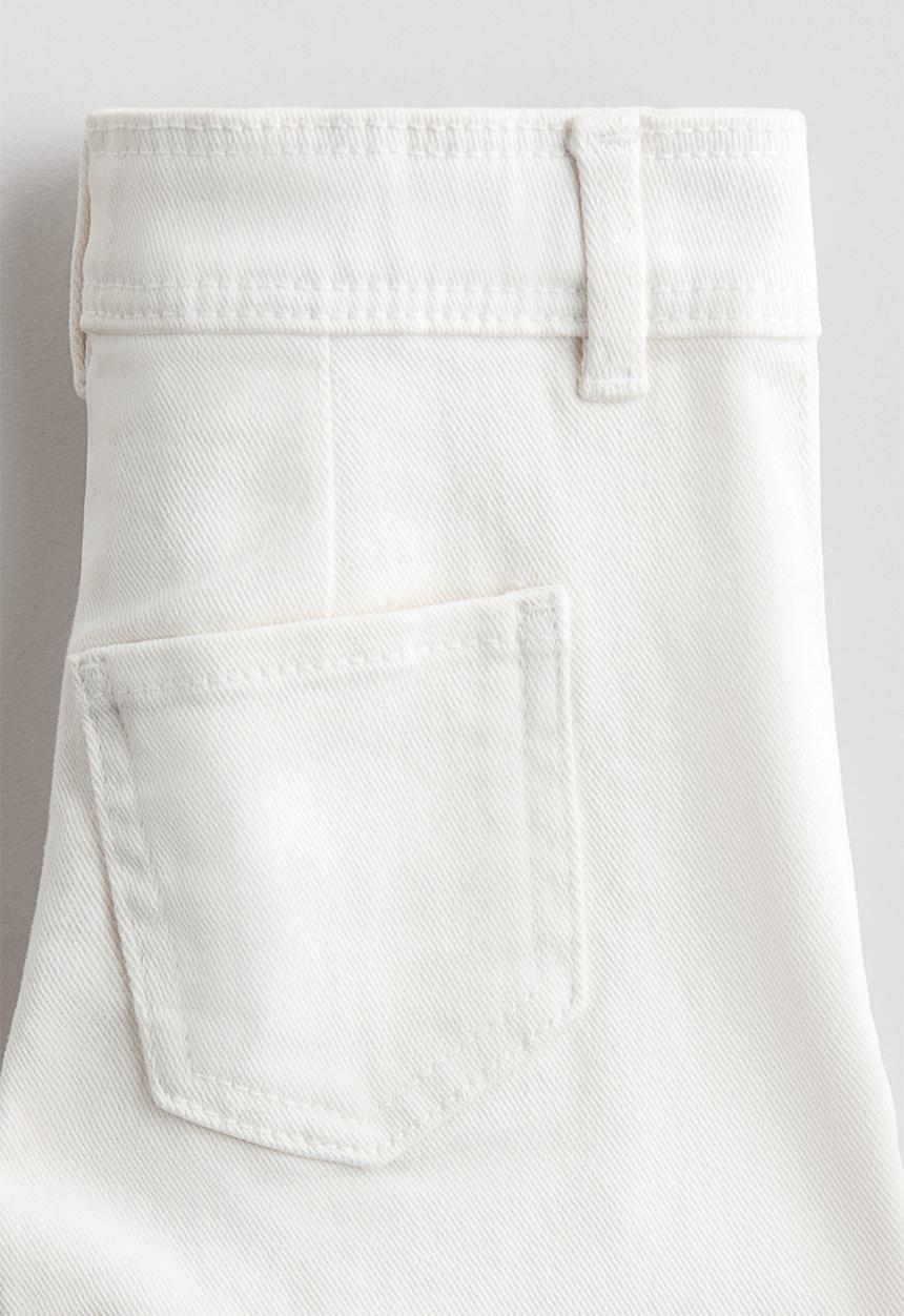 H&M - Bead-embellished flared trousers - white