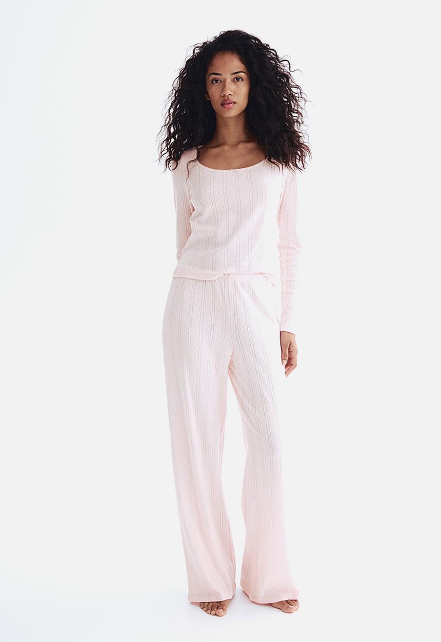 H&M - Cotton pointelle pyjamas - pink