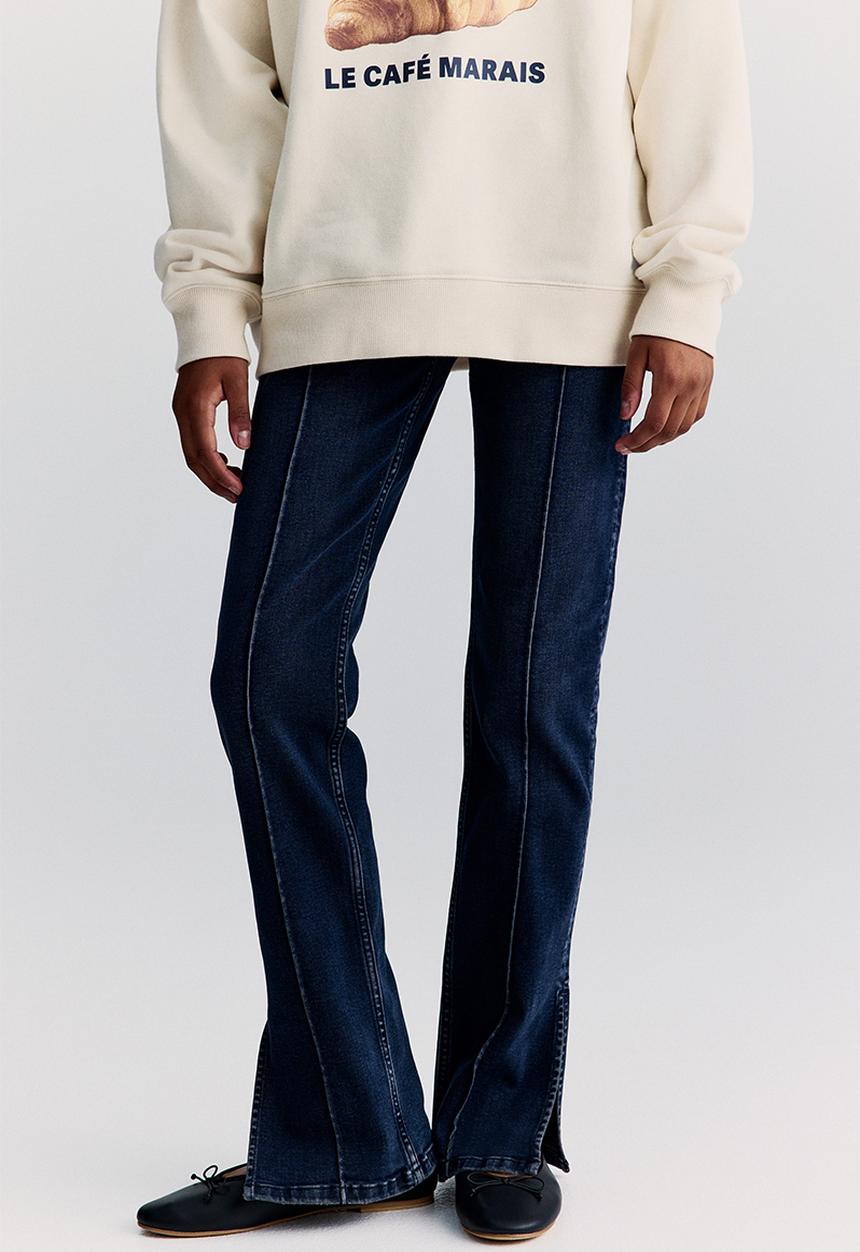 H&M - Pintucked slim fit jeans - dark denim blue
