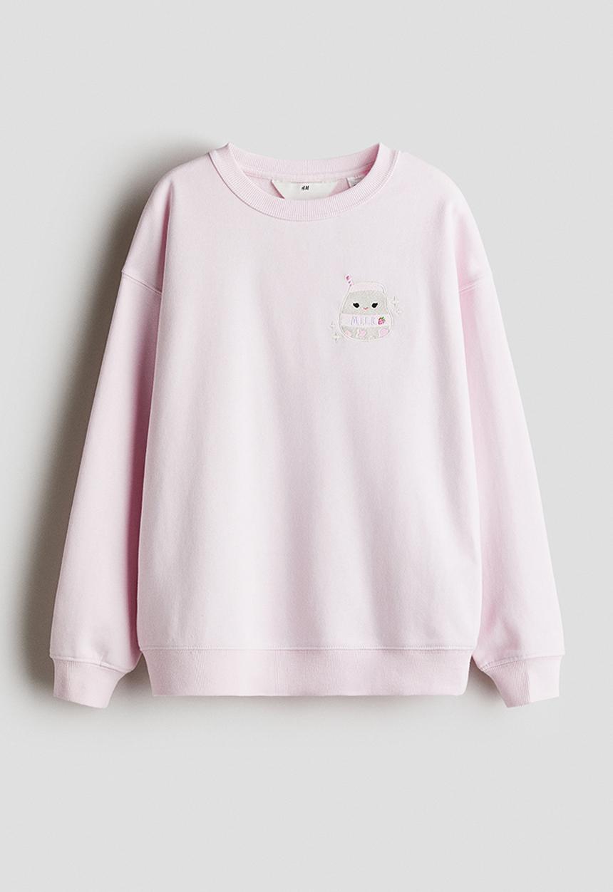 H&M - Printed sweatshirt - light pink squishmallows 