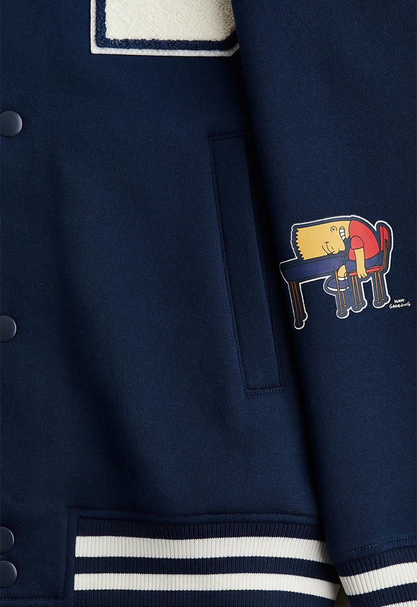 H&M - Sweatshirt baseball jacket - navy blue the simpsons