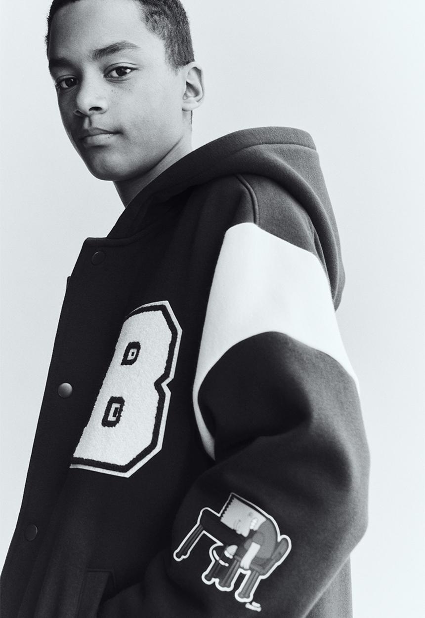 H&M - Sweatshirt baseball jacket - navy blue the simpsons