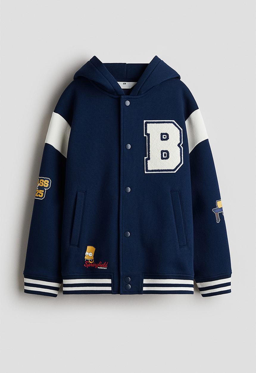 H&M - Sweatshirt baseball jacket - navy blue the simpsons