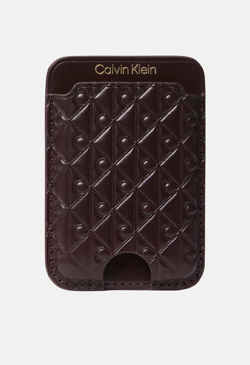 Calvin Klein - Aop Leather Magnetic  Wallet- Fudge