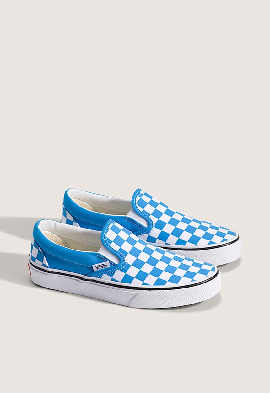 Vans - Classic slip-on - colour theory checkerboard bright azure