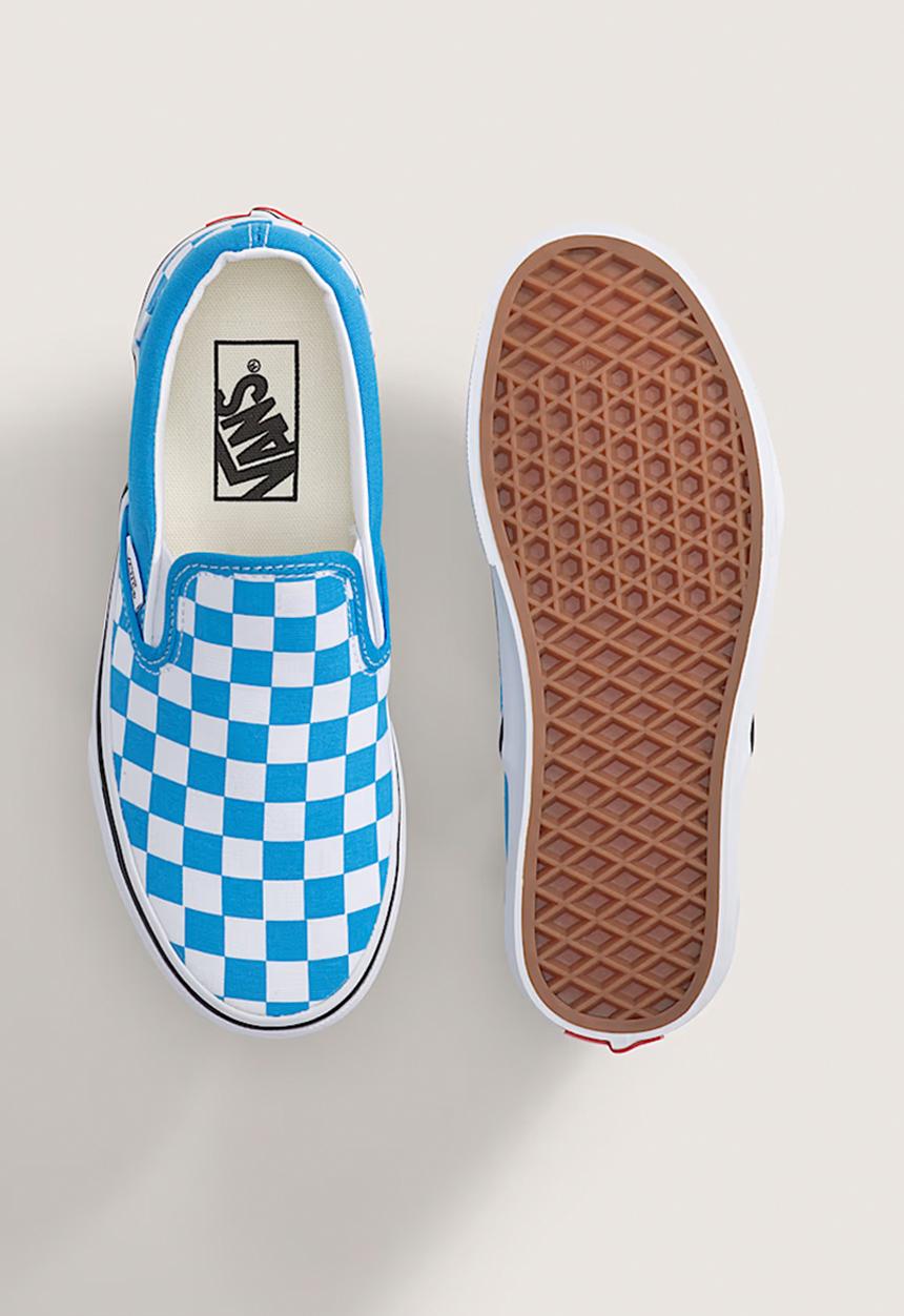Vans - Classic slip-on - colour theory checkerboard bright azure