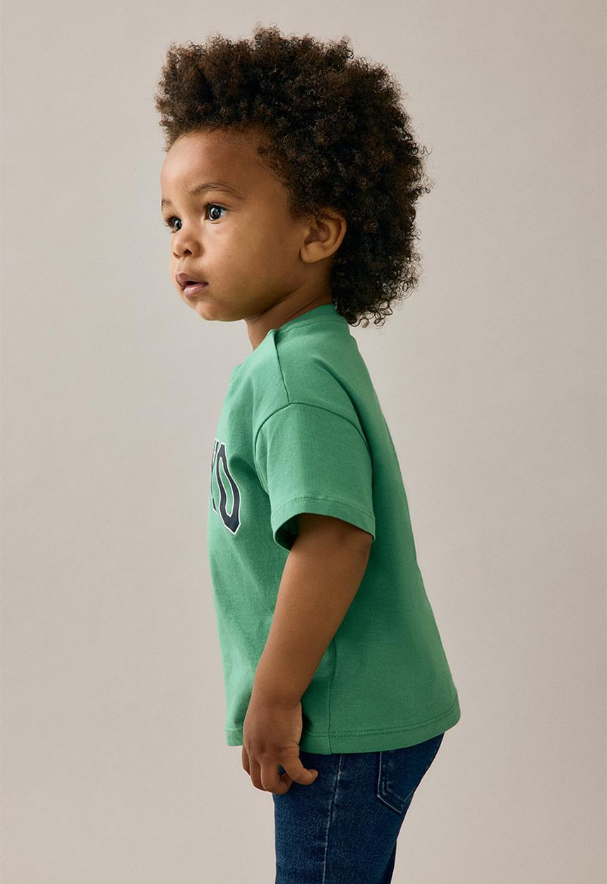 H&M - Printed cotton t-shirt - green,multi