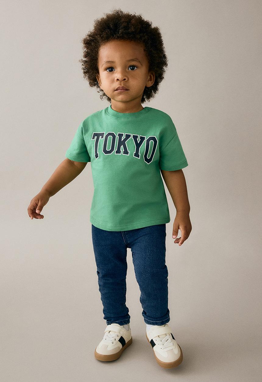 H&M - Printed cotton t-shirt - green,multi