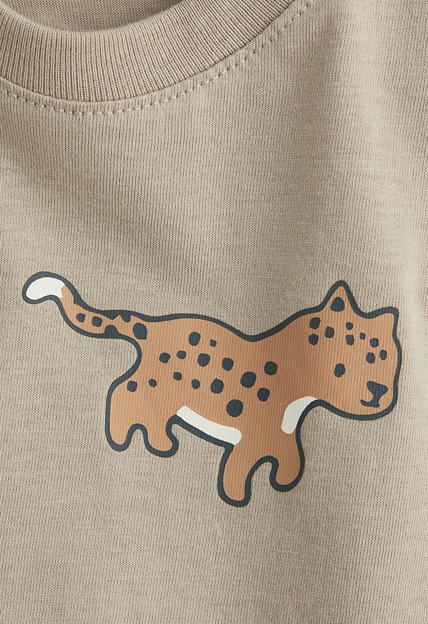 H&M - Printed cotton t-shirt - beige,multi