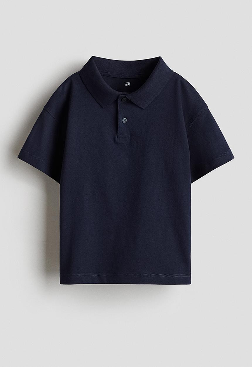 H&M - Cotton polo shirt -  navy blue 