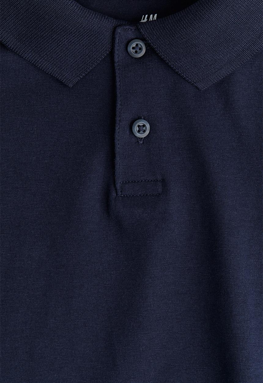 H&M - Cotton polo shirt -  navy blue 