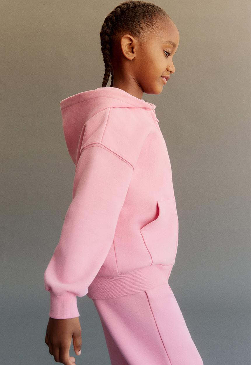 H&M - Oversized zip-through hoodie - bubblegum pink 