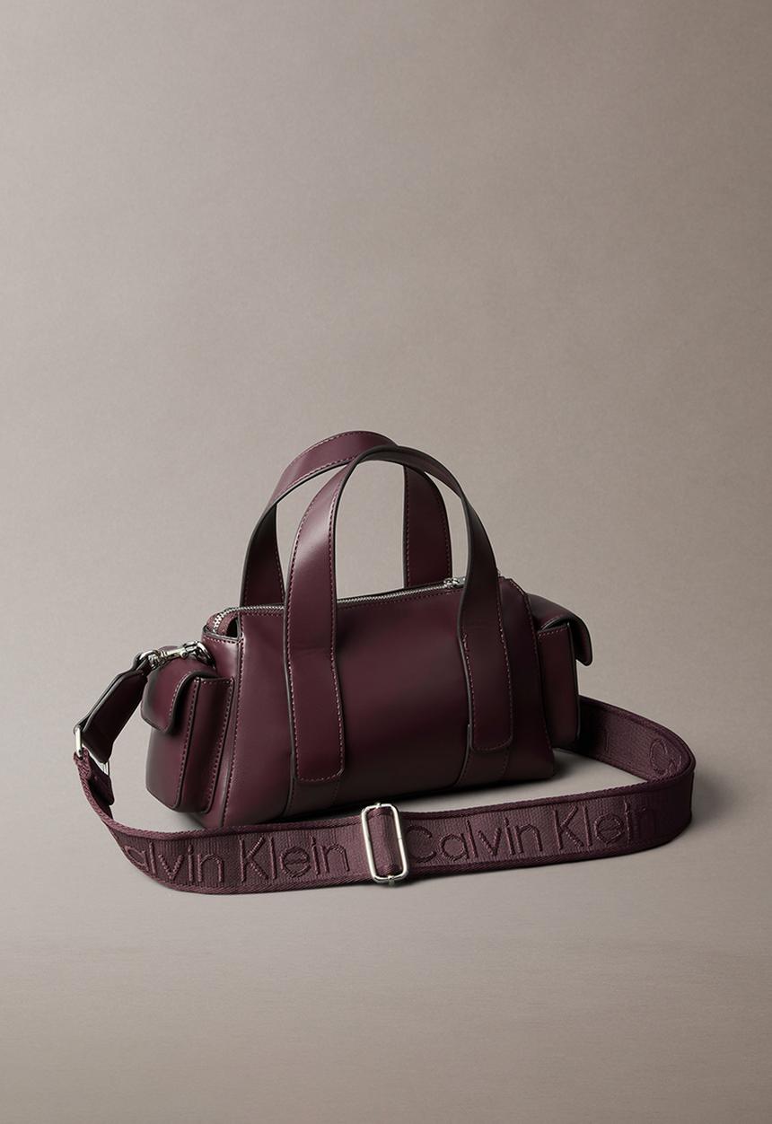 Calvin Klein - Webbing Strap Pocket Handbag- Fudge
