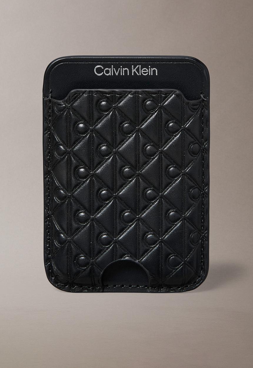 Calvin Klein - Aop Leather Magnetic Ub1 Wallet- Black