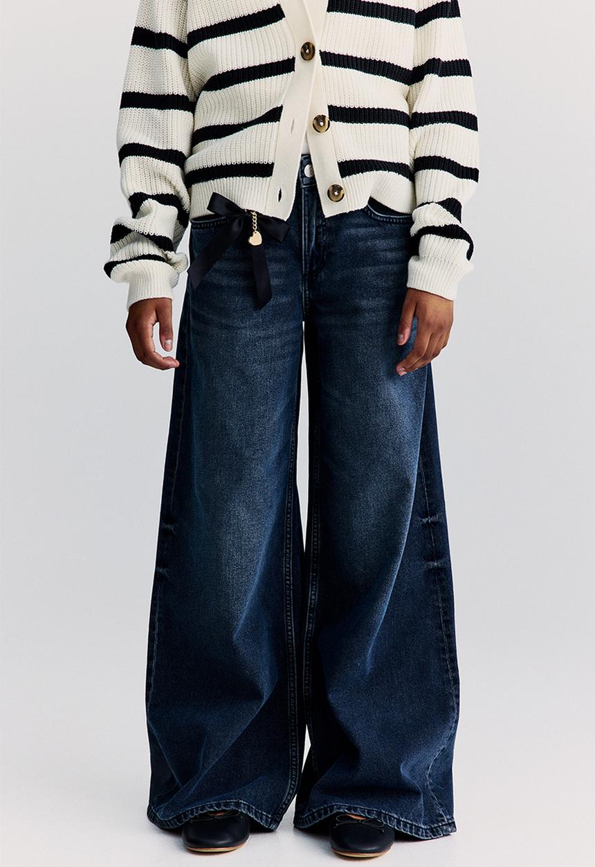 H&M - Wide leg jeans - denim blue