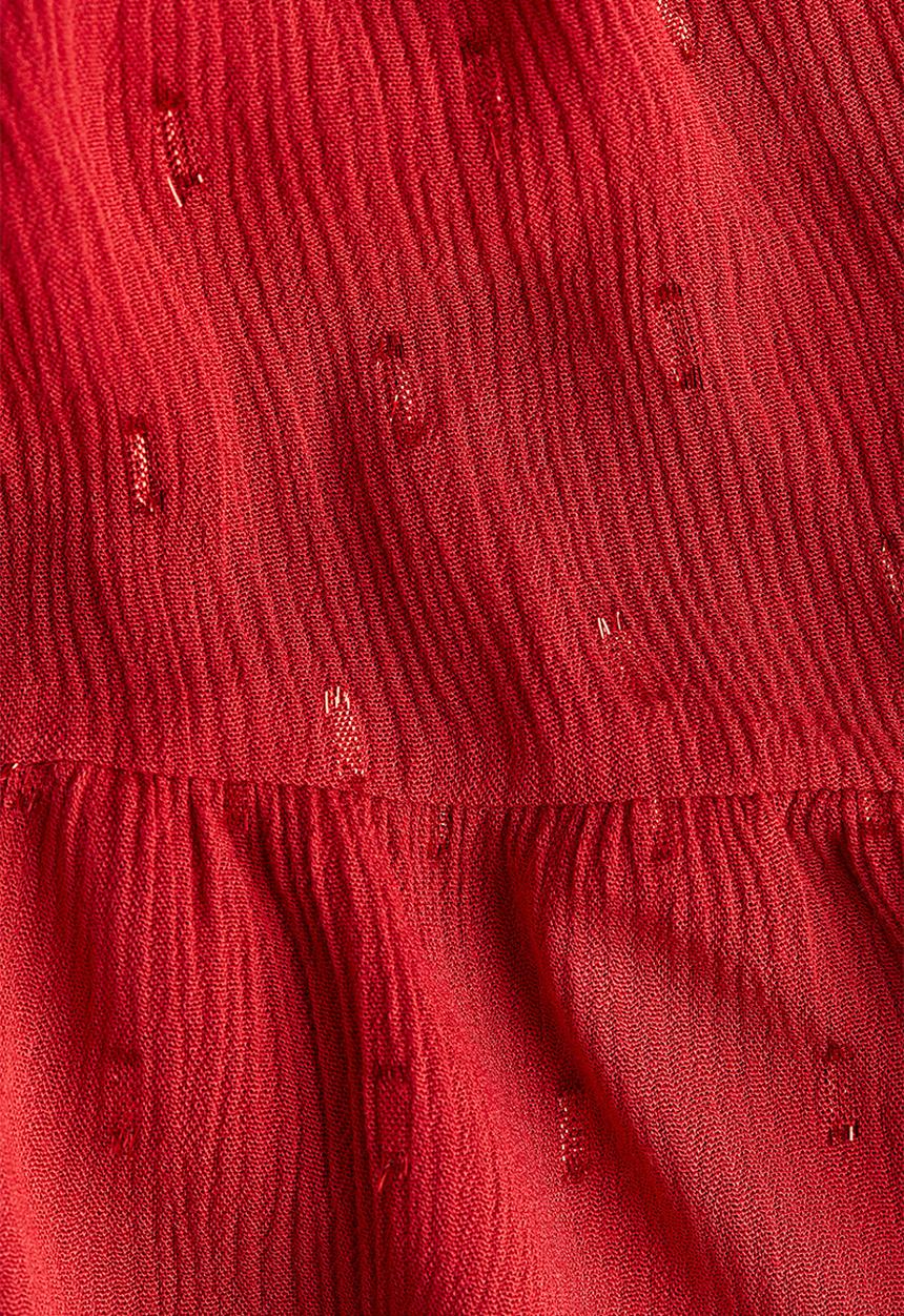 H&M - Smocked flounce skirt - red