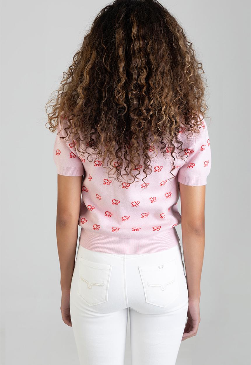 SISSY BOY - Stolen Hearts: Knitwear Logo Top - Pink