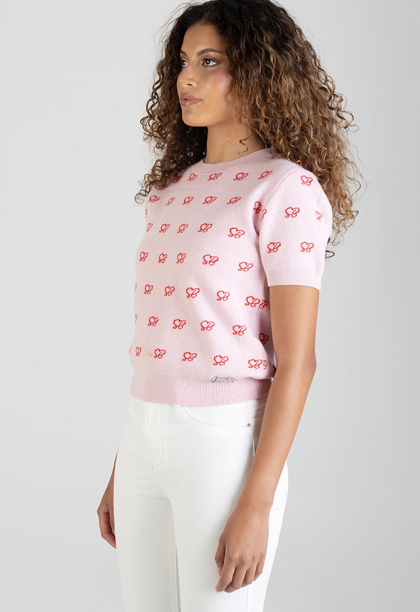 SISSY BOY - Stolen Hearts: Knitwear Logo Top - Pink