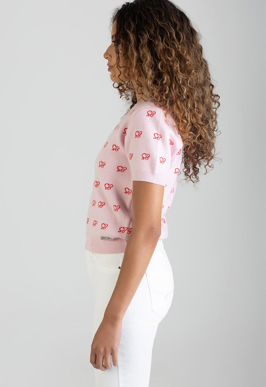 SISSY BOY - Stolen Hearts: Knitwear Logo Top - Pink