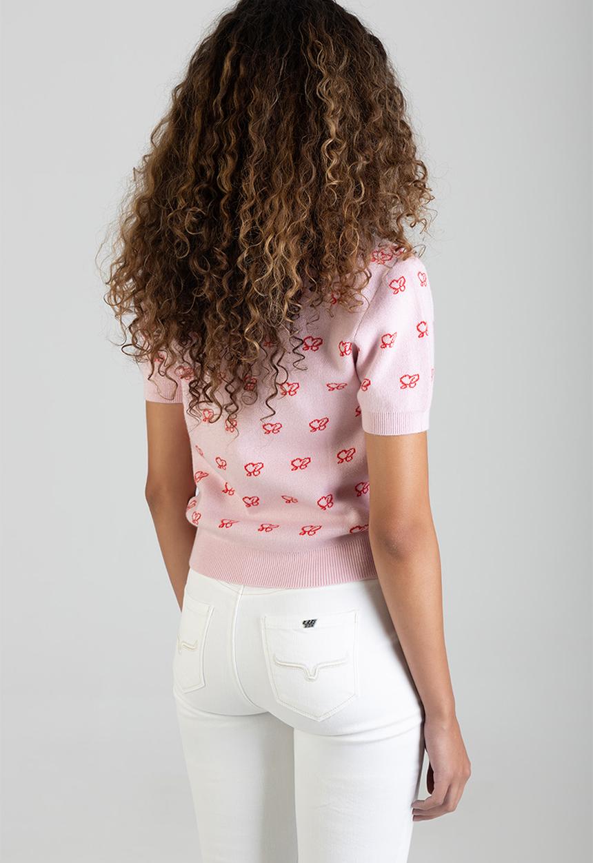 SISSY BOY - Stolen Hearts: Knitwear Logo Top - Pink