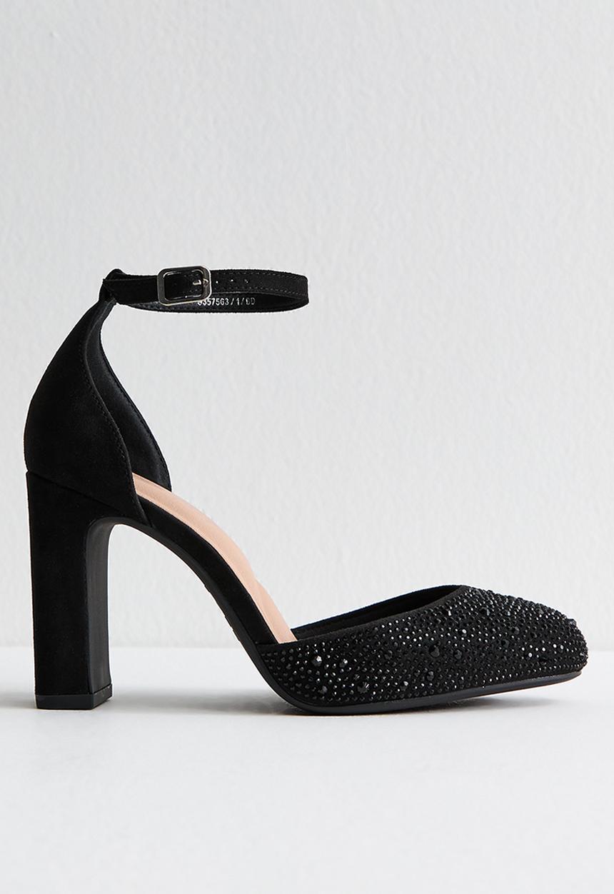 New Look - WF C S Swirling block heel - black