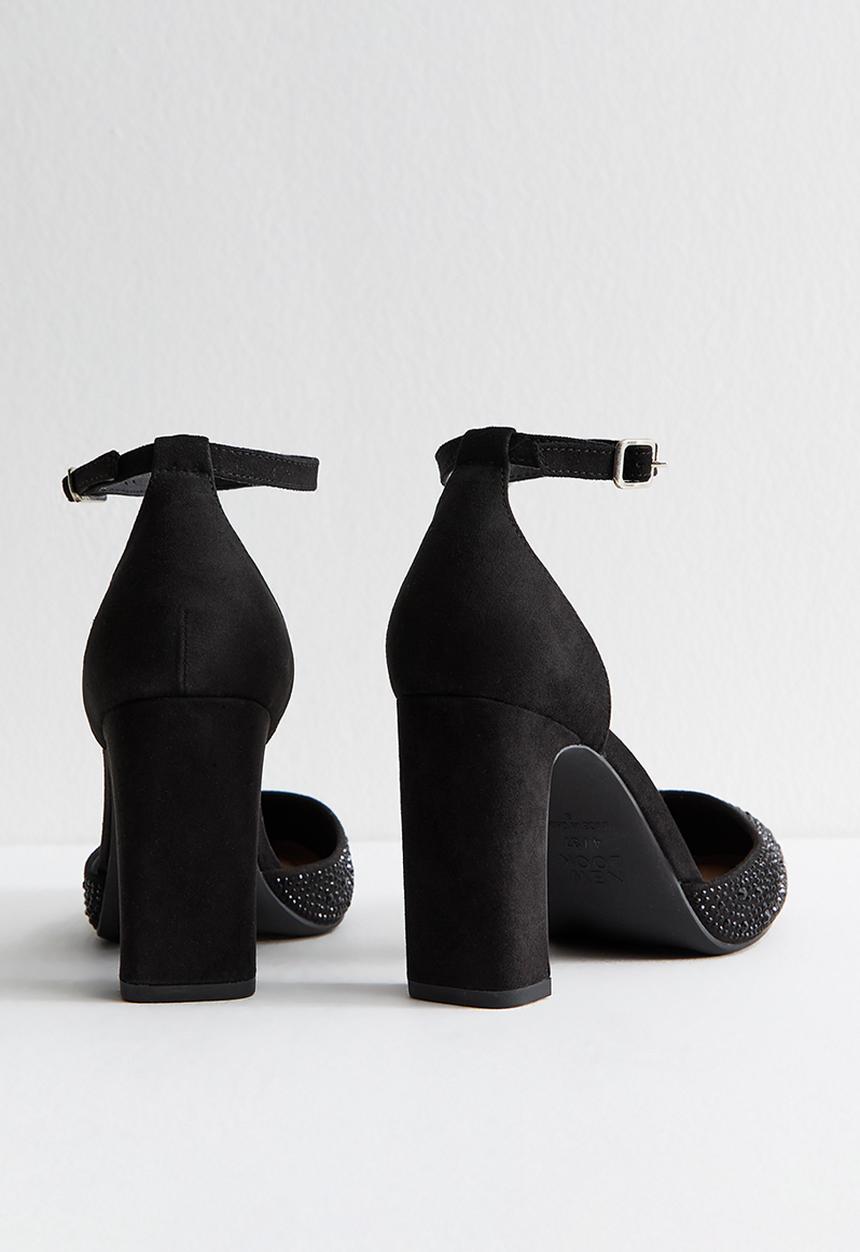 New Look - WF C S Swirling block heel - black