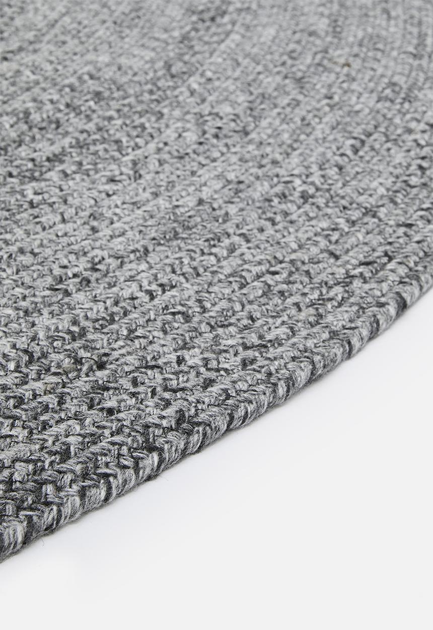 Sixth Floor - Outdoor/Indoor Braided Round Rug - Grey