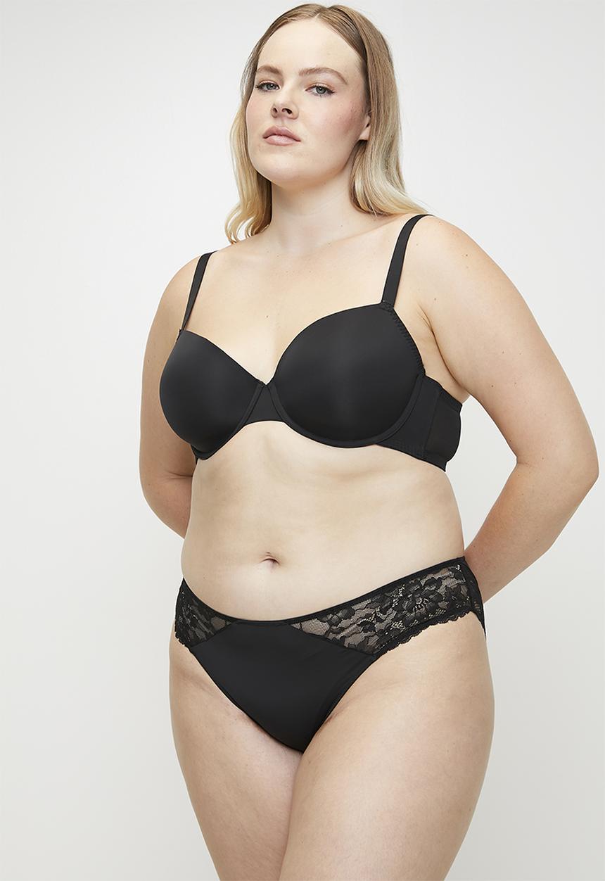 DORINA - Plus willa-2pp brief - black/pink