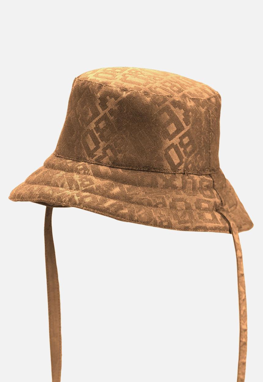 NYLON/CANVAS HAT - BEIGE