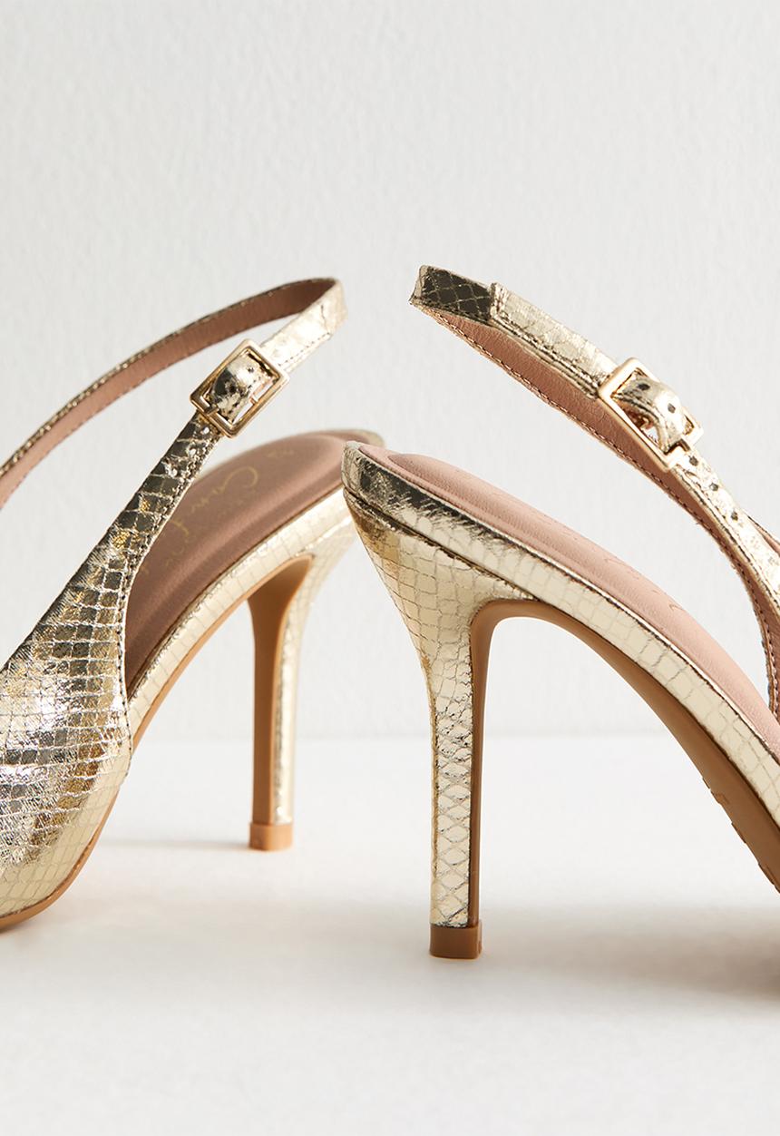 New Look - C Tall slingback heel - gold