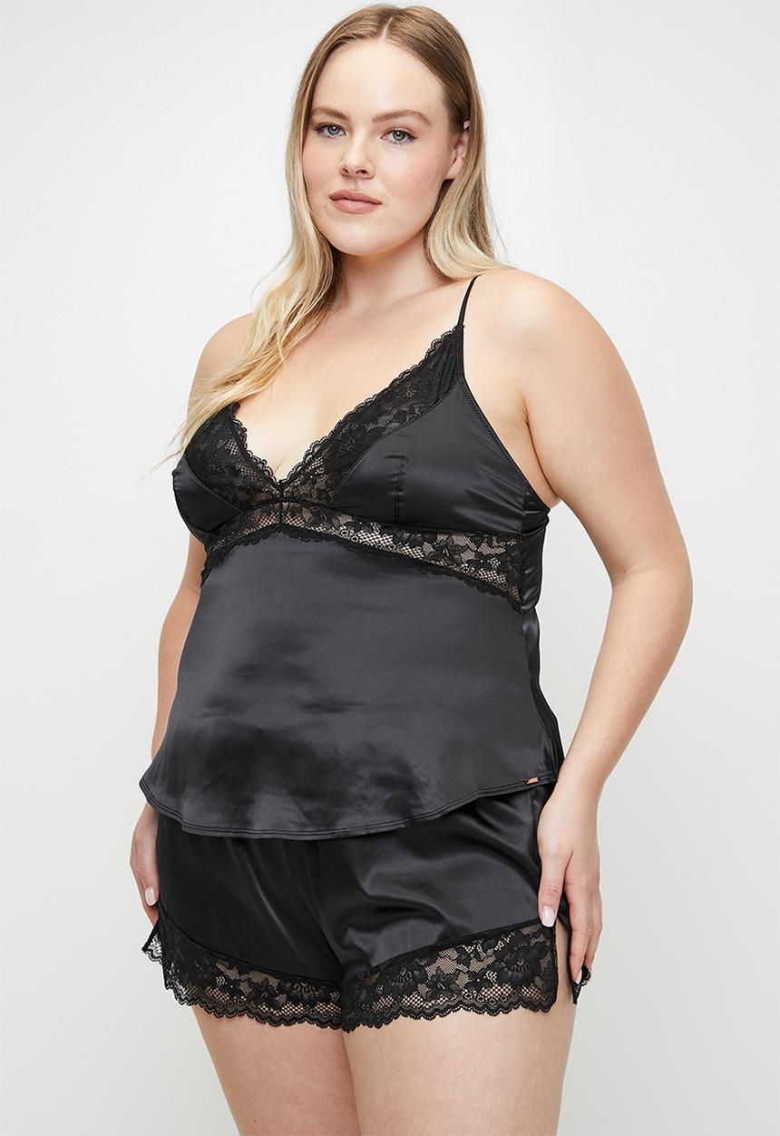 DORINA - Lyra-satin camisole - black
