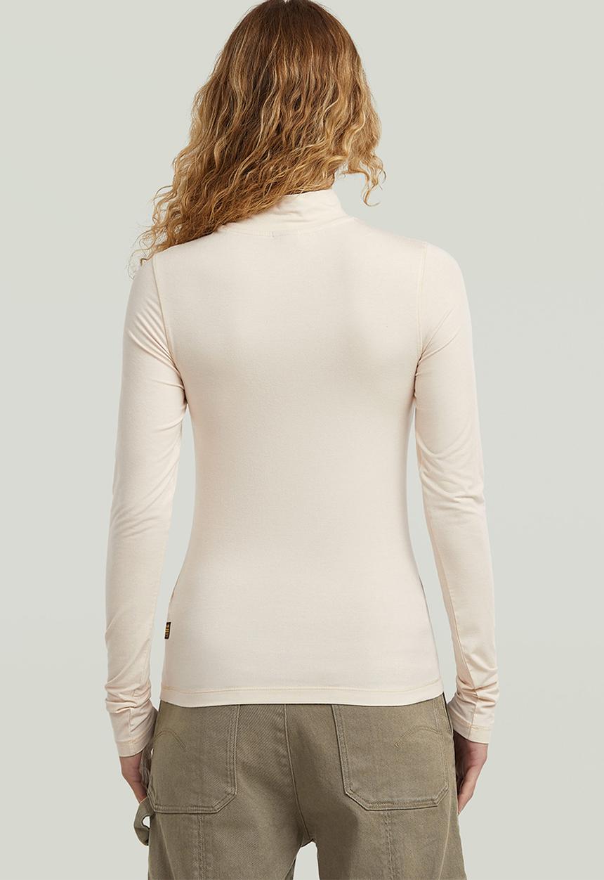 G-STAR - Mock slim t l\s wmn - white